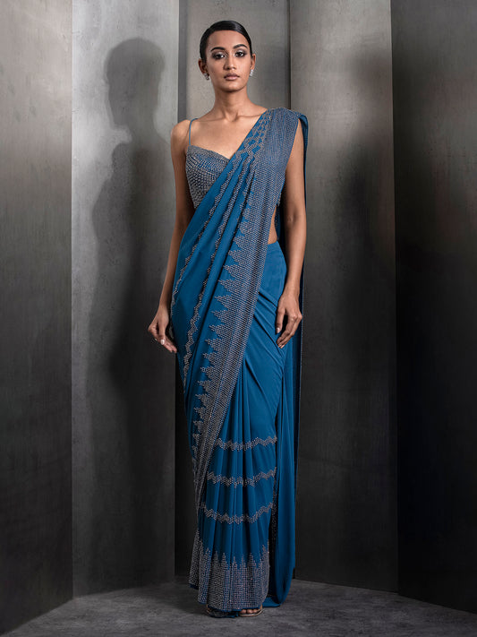 Pre Stitched Embellished Sari