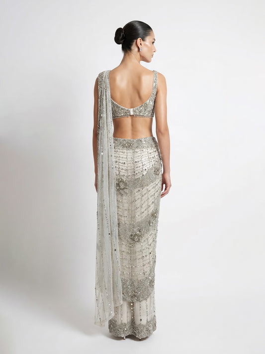 Tidal Frost Saree