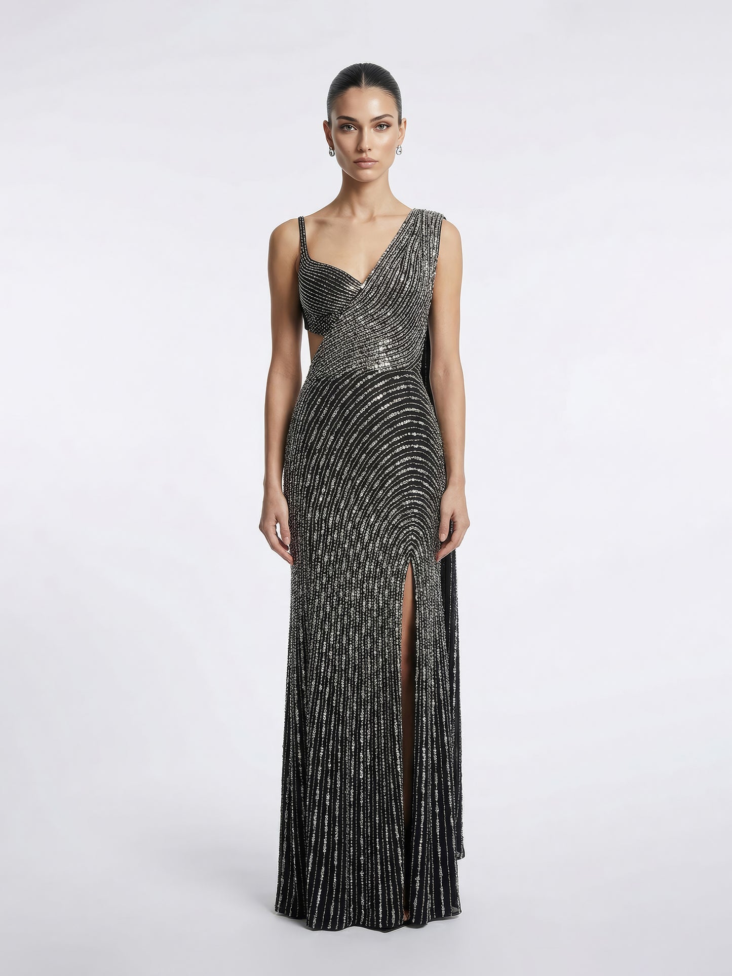 Helix Sculpted Sari Gown