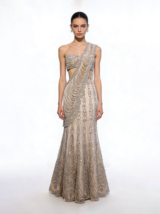 Shimmering Stillness Saree