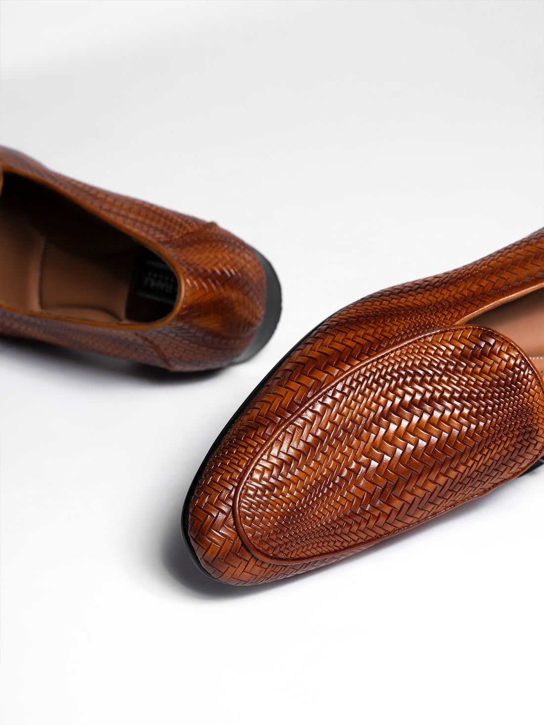 Tan Grained Loafers