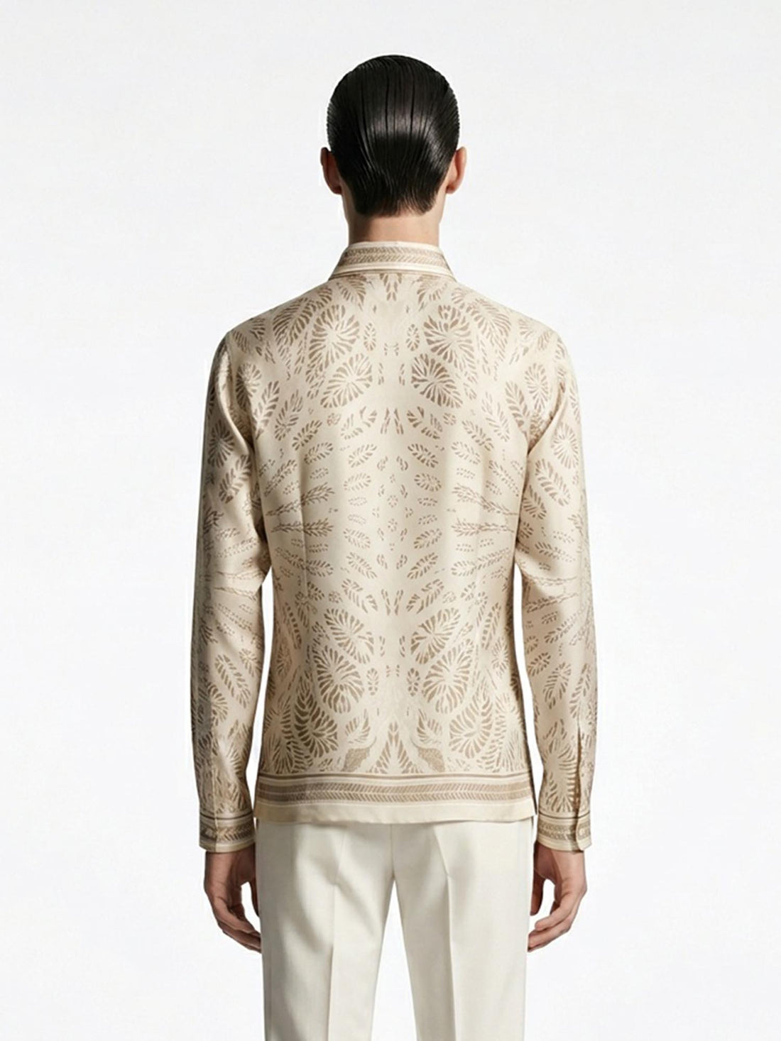 Ecru Filigree Panel Shirt