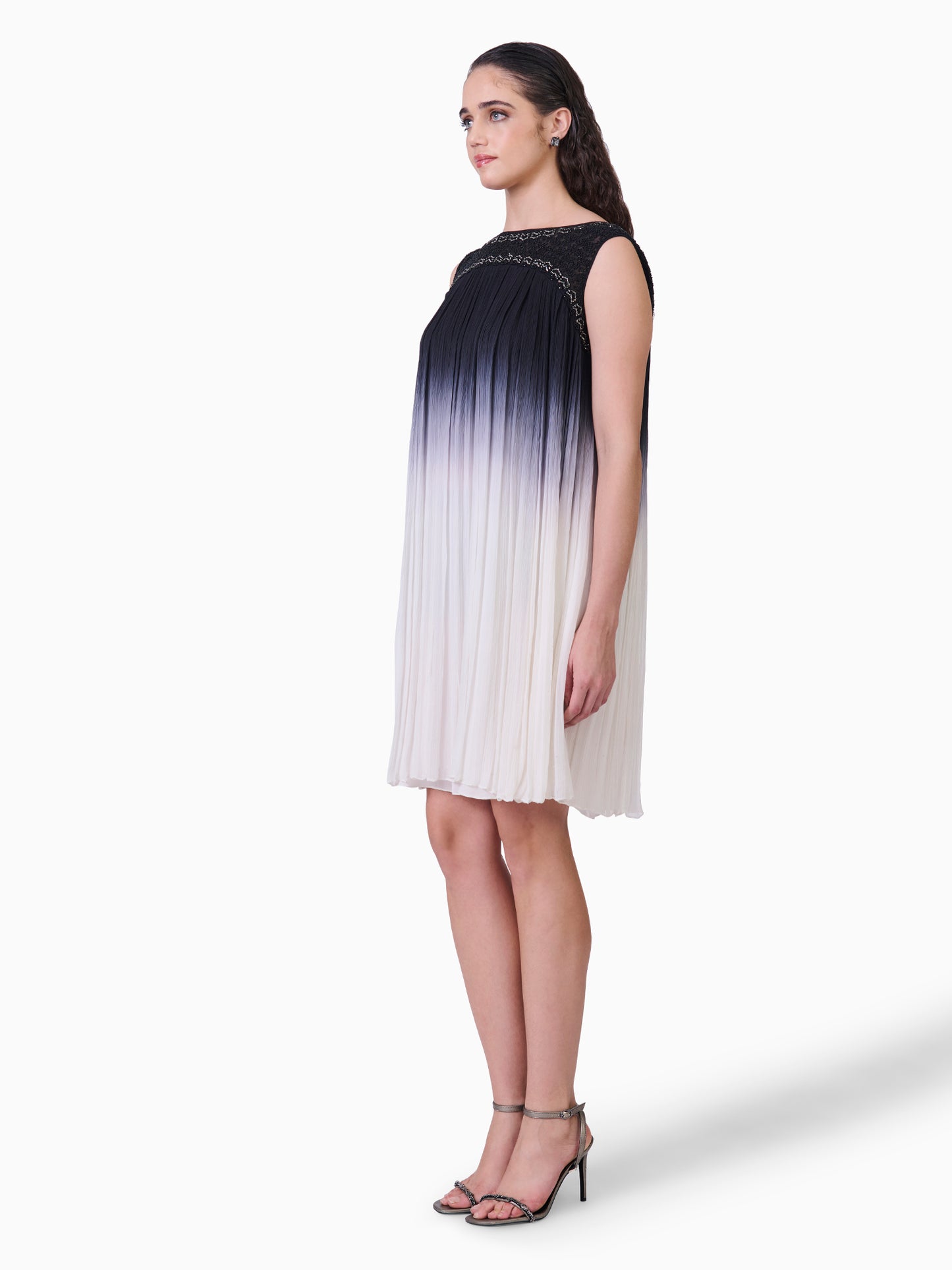 Ombre Pleated Elegance Top