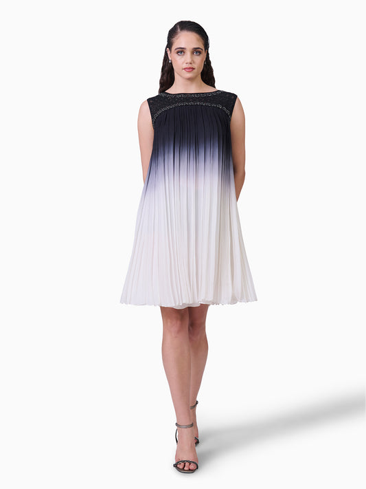 Ombre Pleated Elegance Top