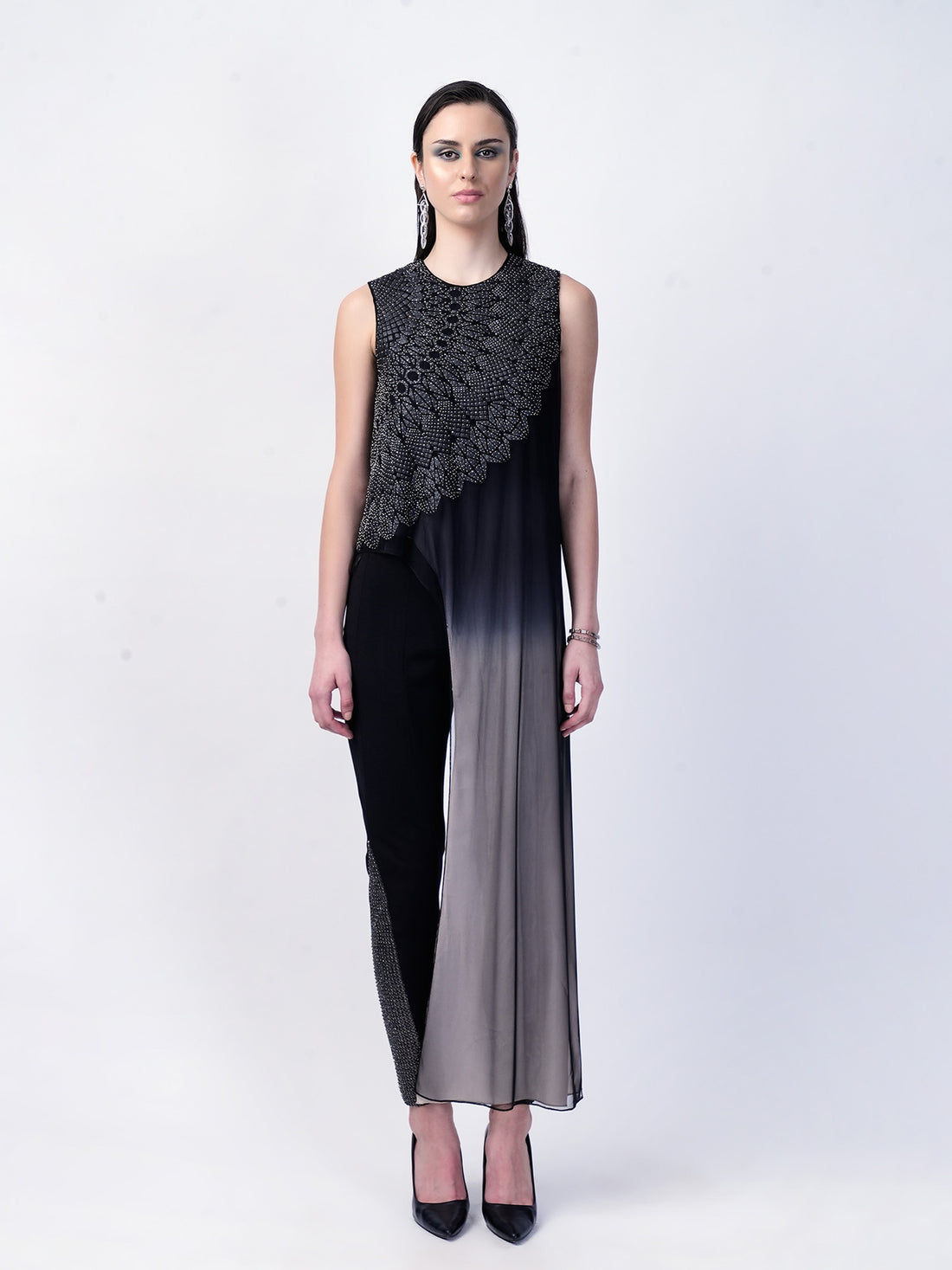 Erebus Asymmetrical Ombre Top