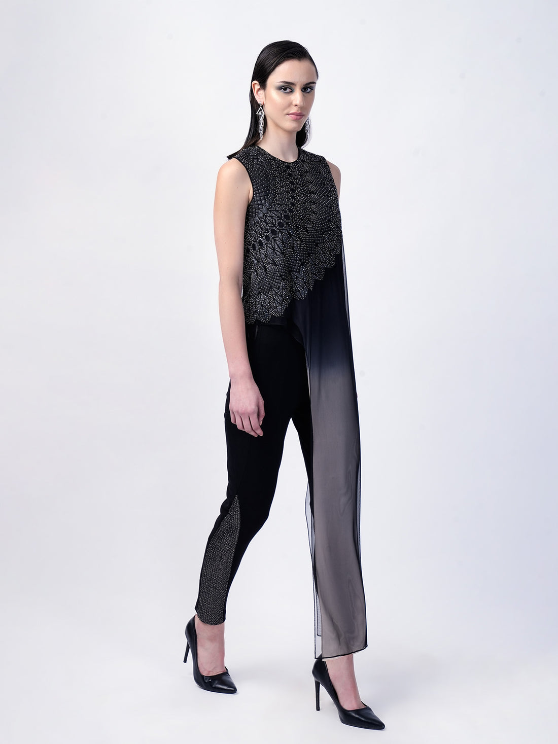 Erebus Asymmetrical Ombre Top