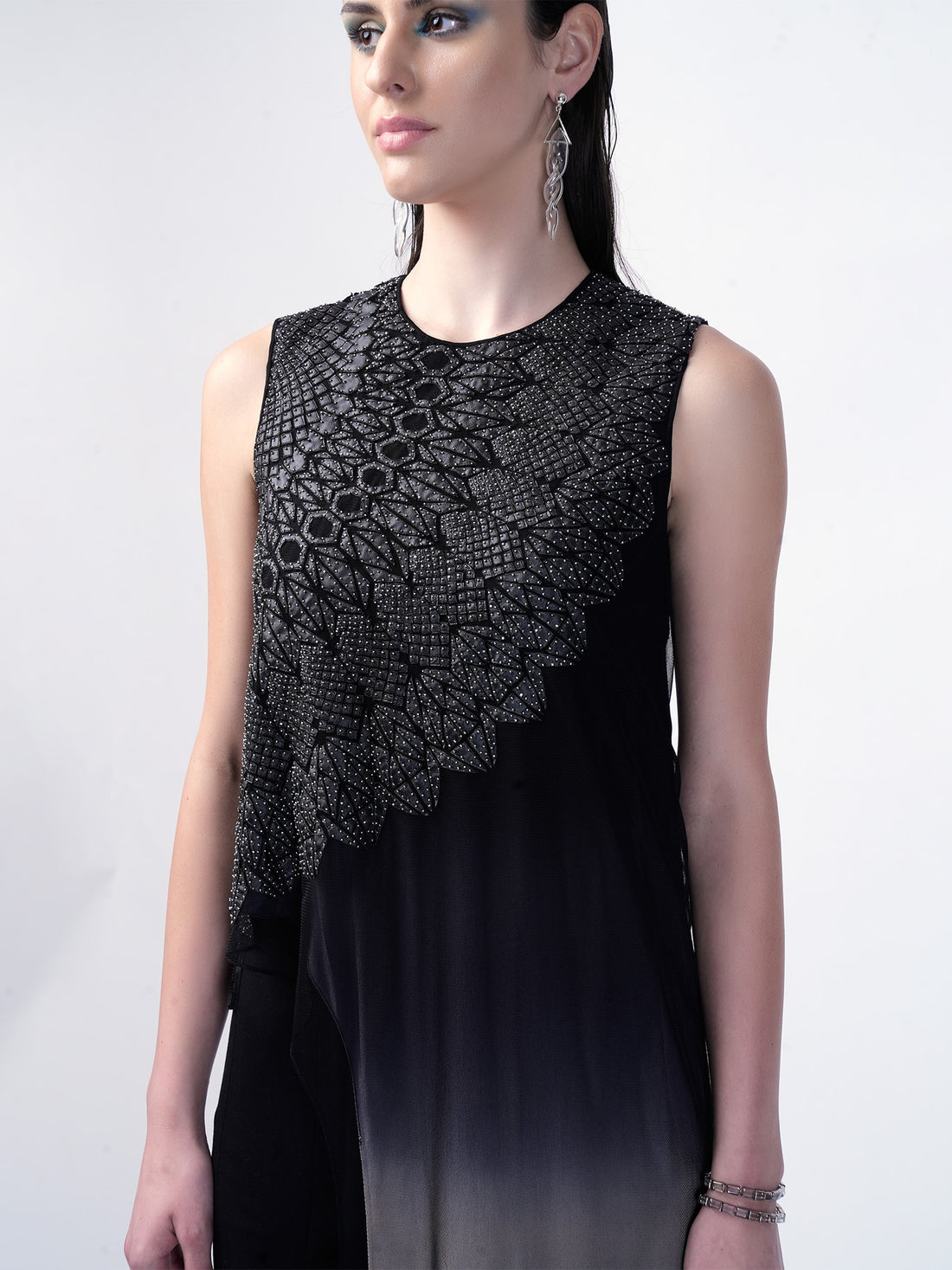 Erebus Asymmetrical Ombre Top