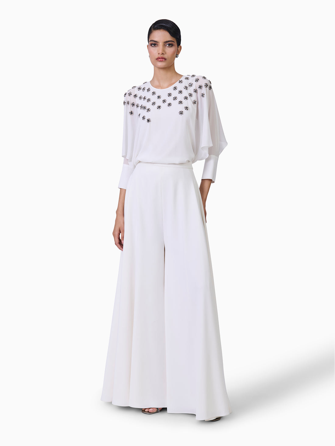 Embellished Draped Top