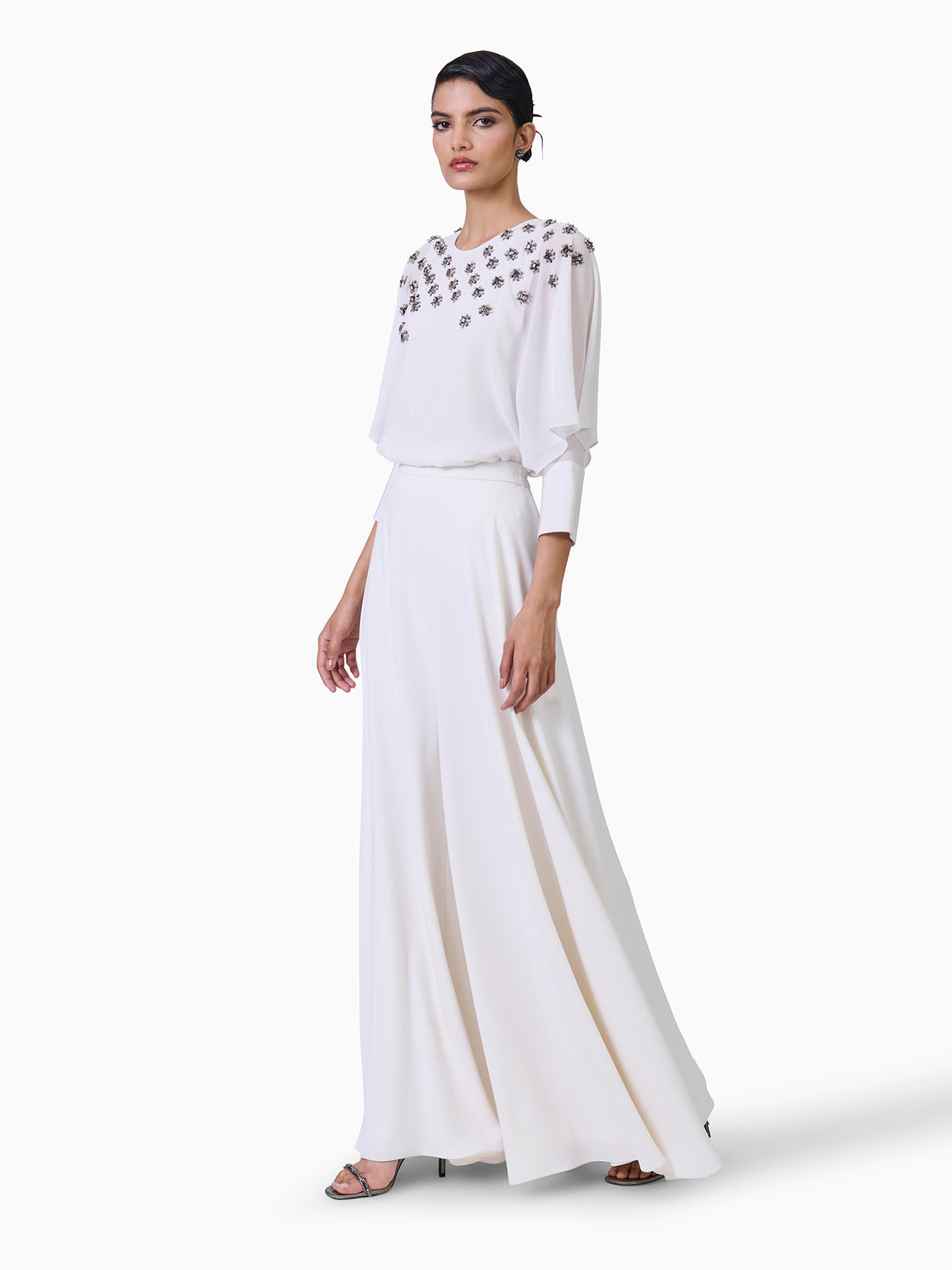 Embellished Draped Top