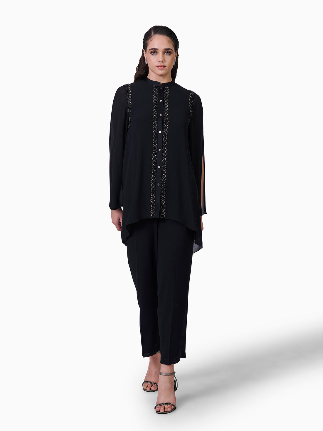 Asymmetrical Top With Embroidery