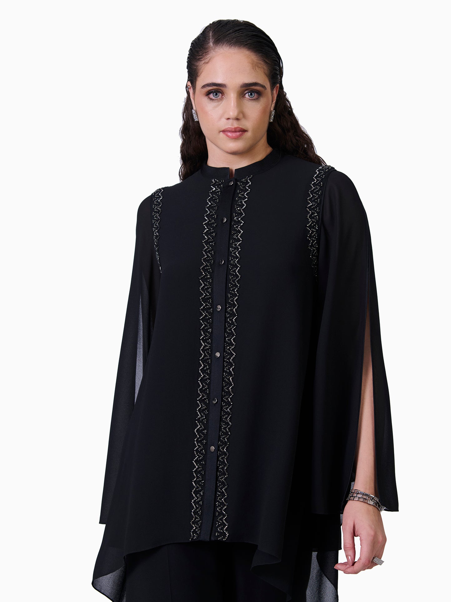 Asymmetrical Top With Embroidery