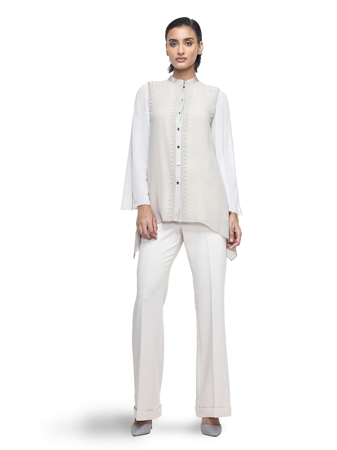 Asymmetrical Top With Embroidery