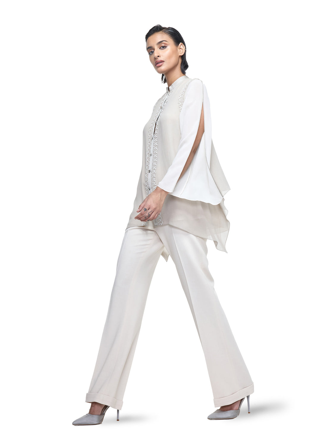 Asymmetrical Top With Embroidery