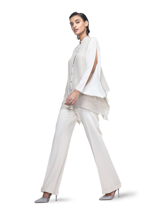 Asymmetrical Top With Embroidery