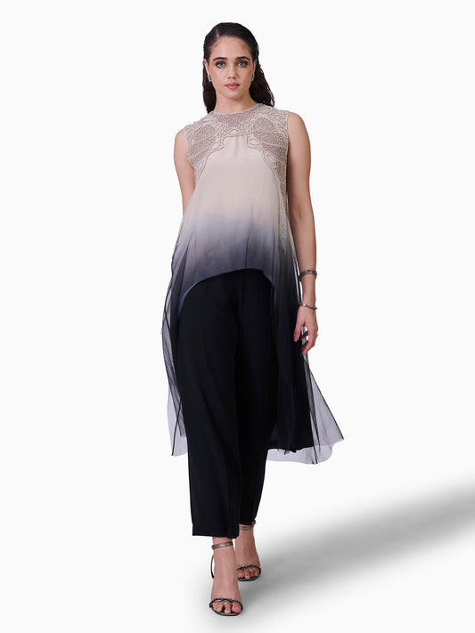 Ombre Elegance Embroidered Top