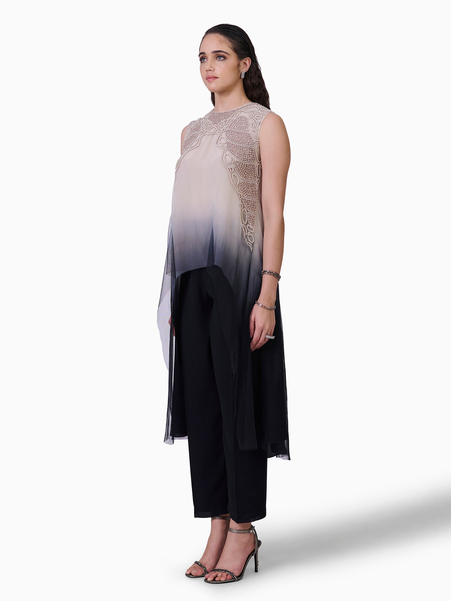 Ombre Elegance Embroidered Top