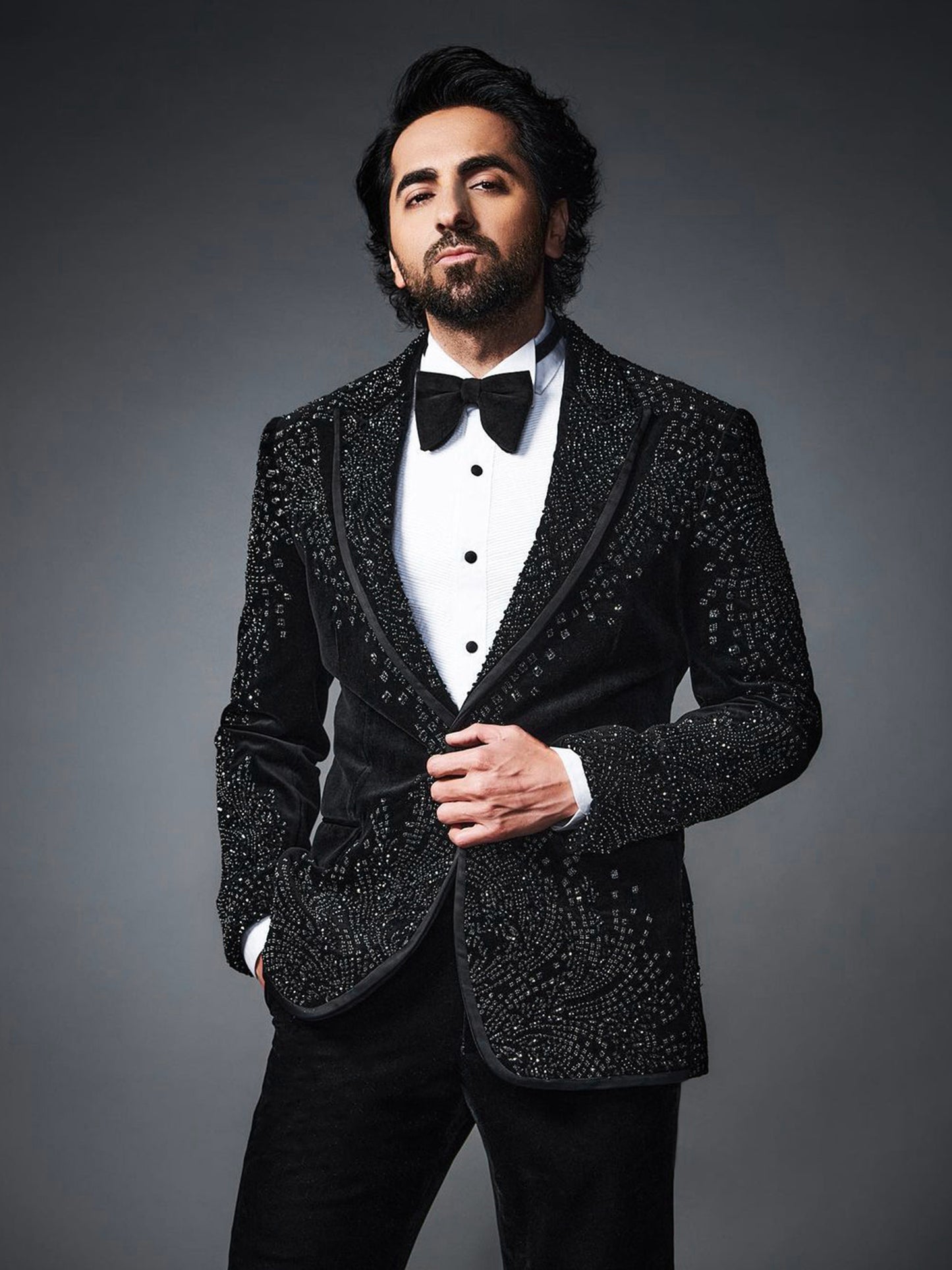 Velvet Fully Embroidered Tuxedo