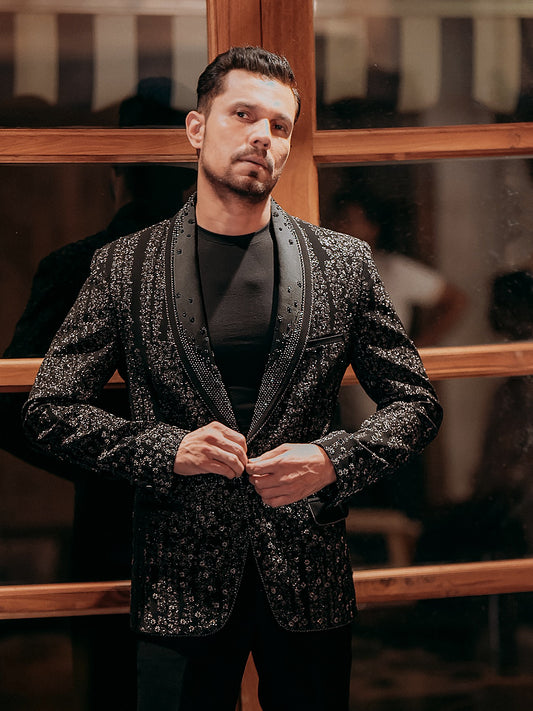 Randeep Hooda In Noir Glitch Tuxedo