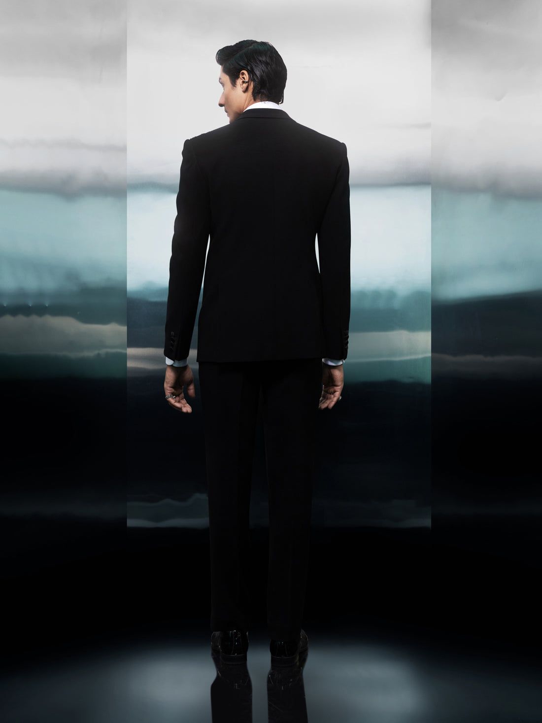 Celestial Noir Embroidered Tuxedo