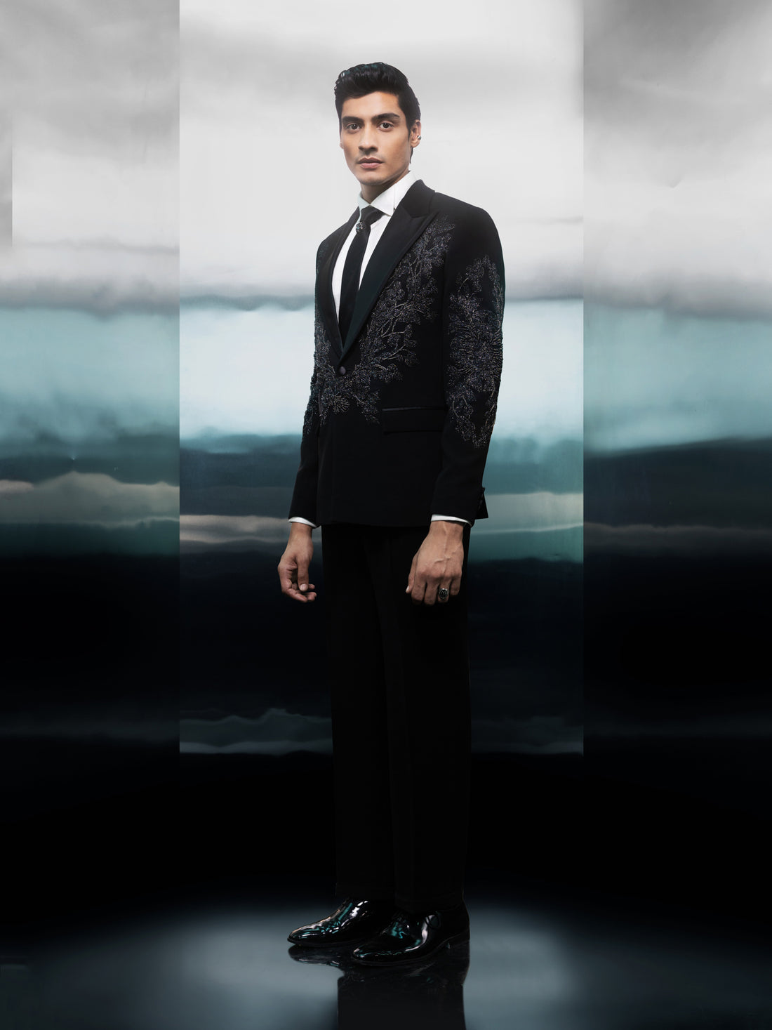 Twilight Thistle Embroidered Tuxedo