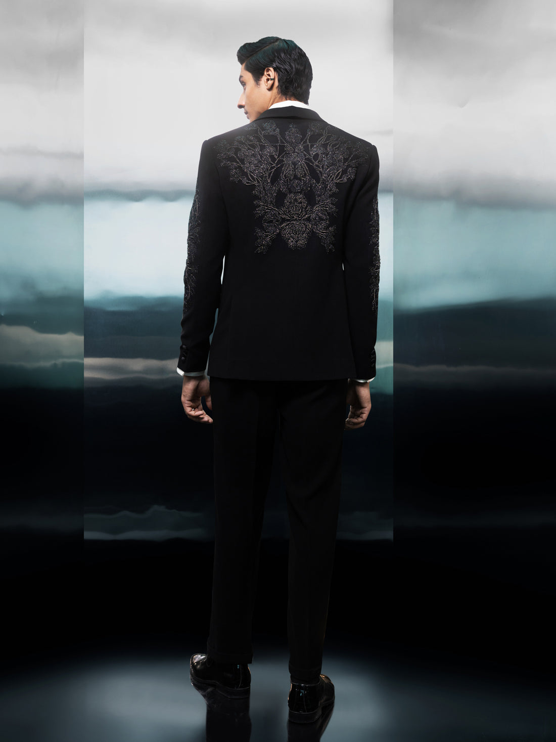 Twilight Thistle Embroidered Tuxedo