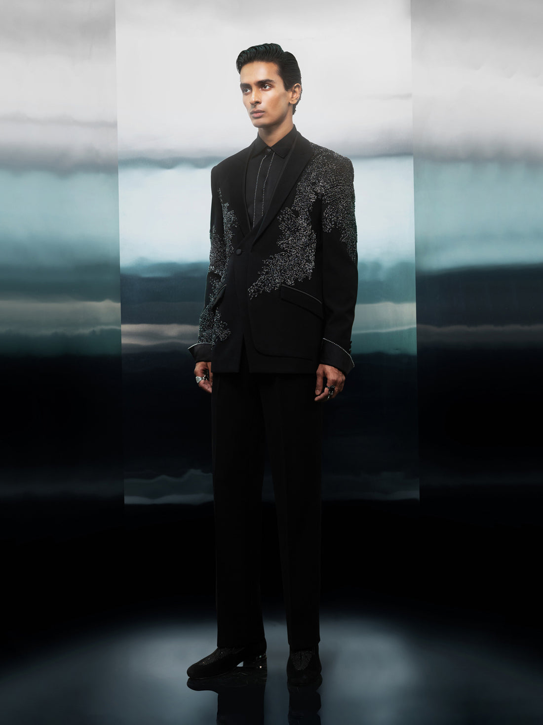 Obsidian Bloom Embroidered Tuxedo