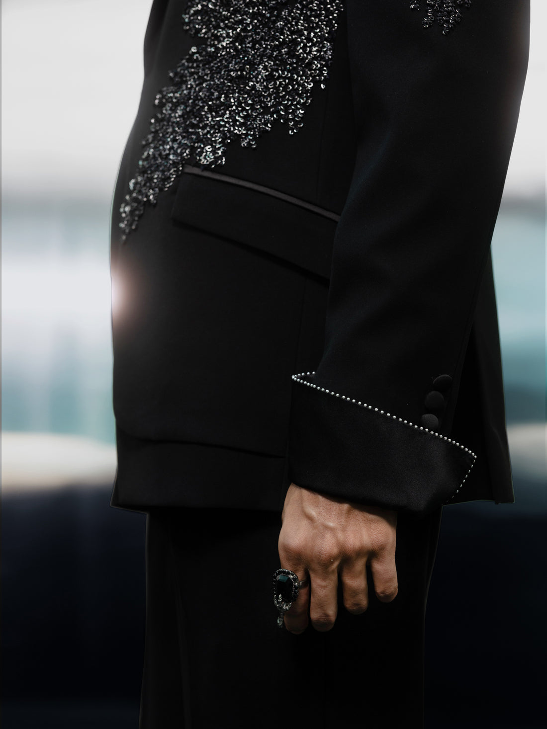 Obsidian Bloom Embroidered Tuxedo