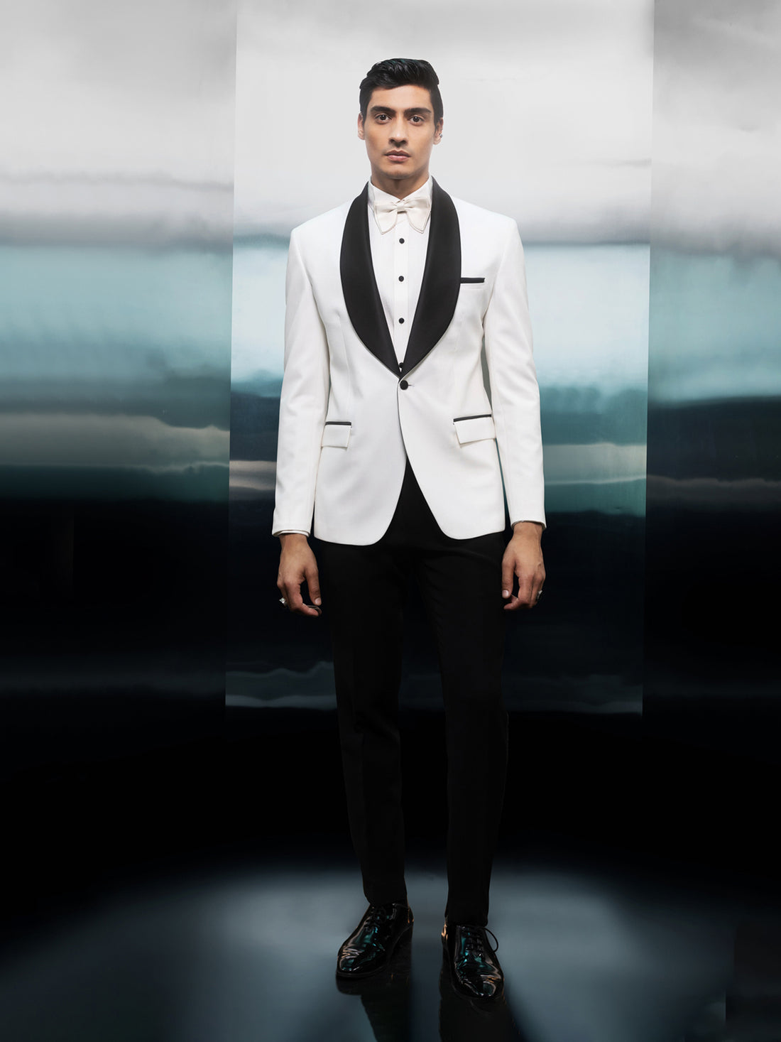 Classic Eclipse White and Black Tuxedo