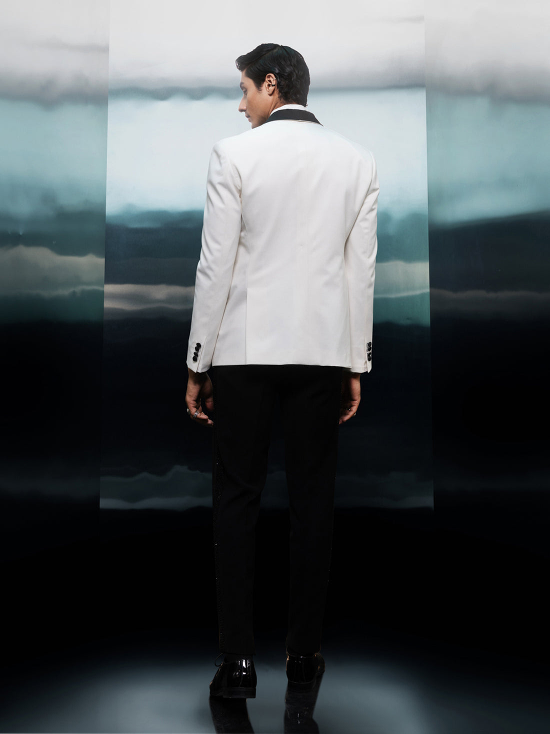 Classic Eclipse White and Black Tuxedo