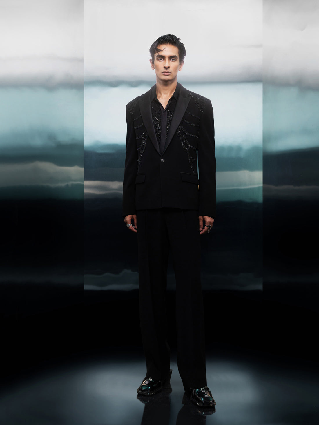 Shadow wave Beaded Tuxedo