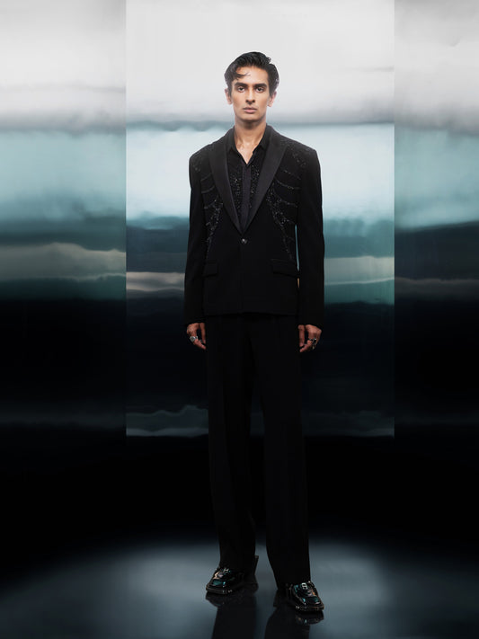 Shadowwave Beaded Tuxedo Ensemble