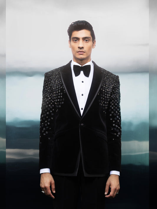 Embellished Velvet Tuxedo