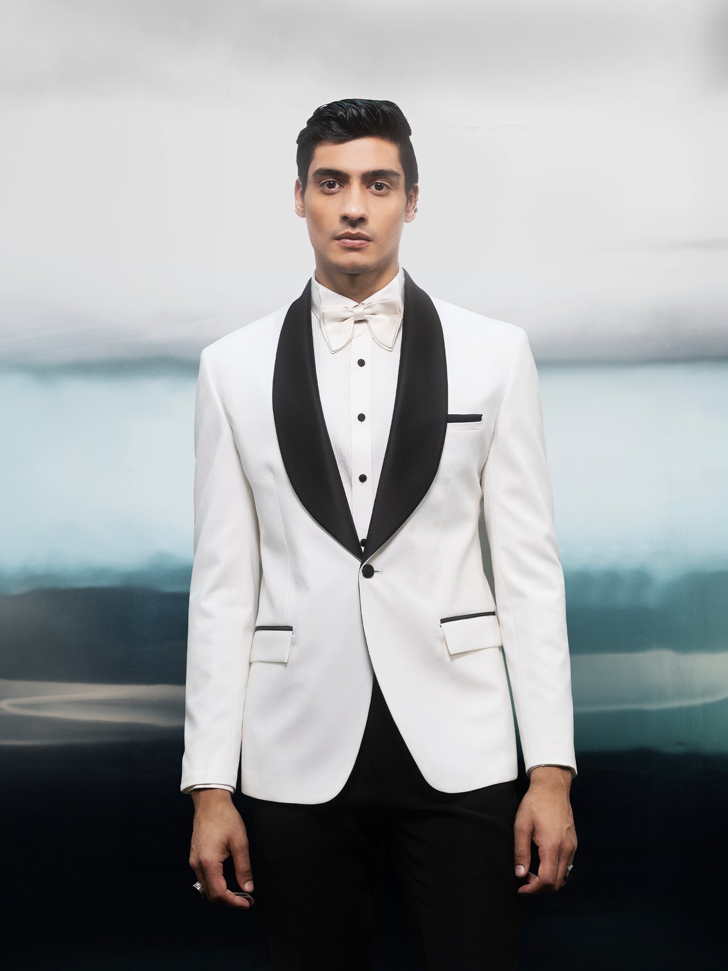 Classic Eclipse White and Black Tuxedo