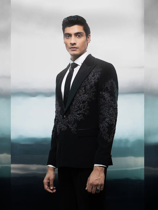 Twilight Thistle Embroidered Tuxedo