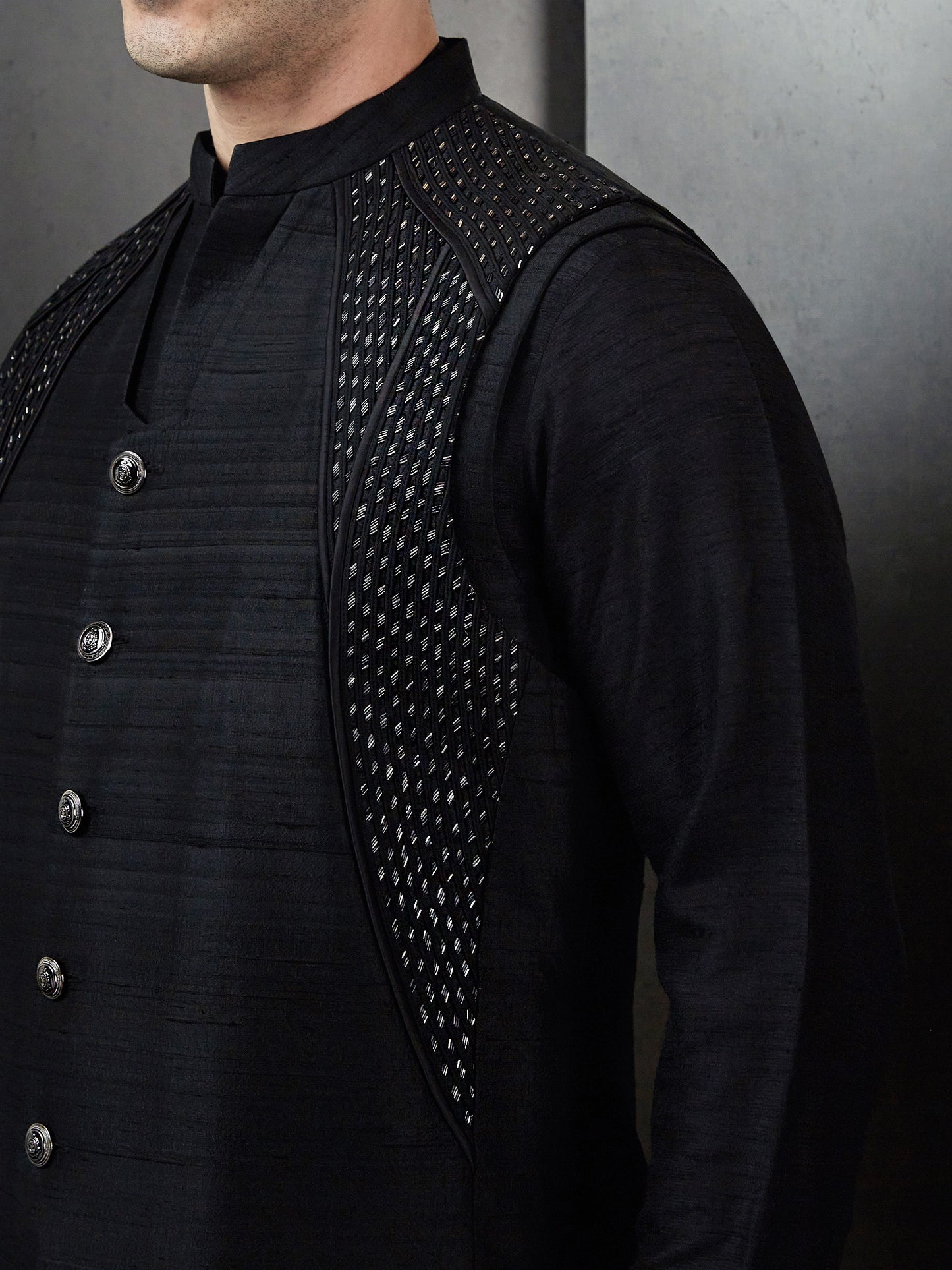 Dup Double Layer With Embroidery Bundi Set