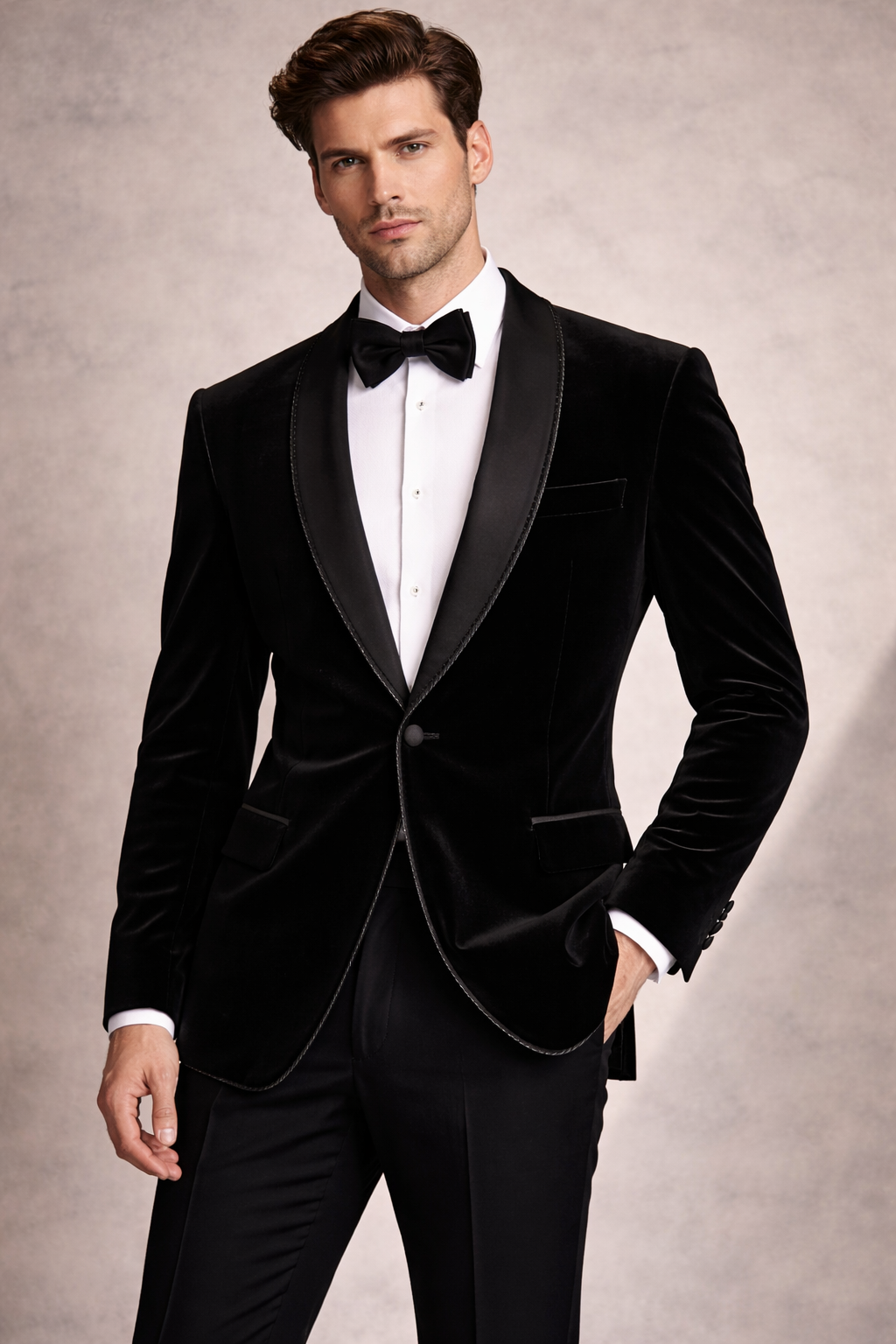 Classic Black Velvet Tuxedo