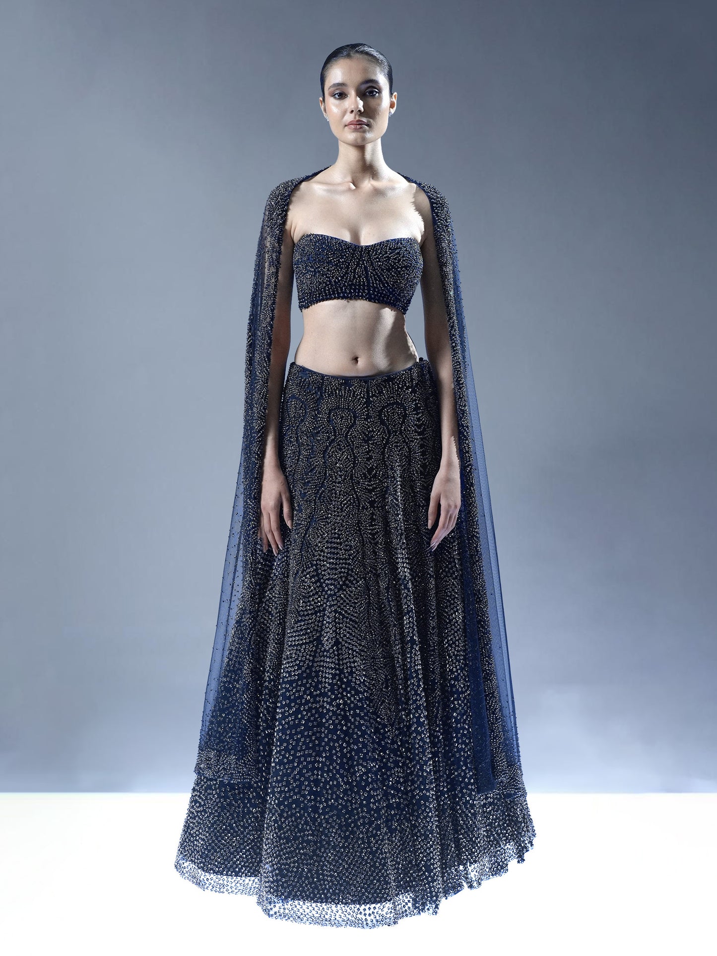 Midnight Noir Embellished Lehenga Set