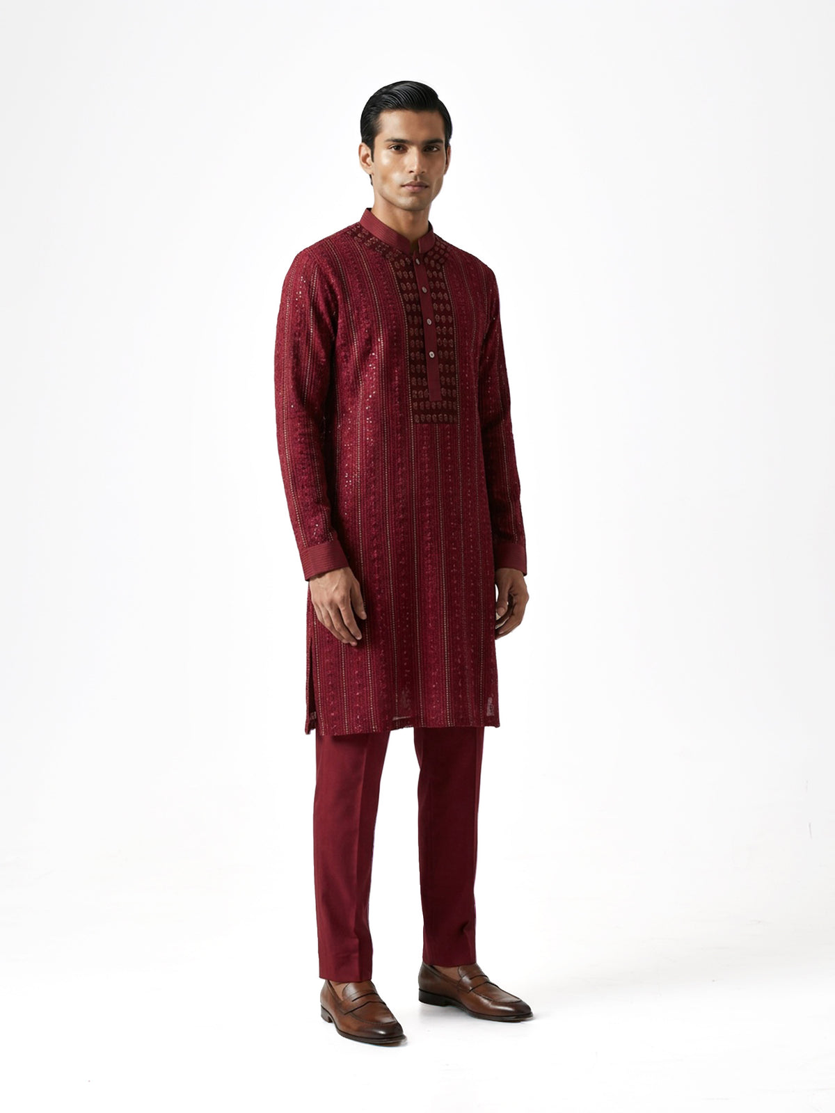 Rouge Chikankari Kurta Set