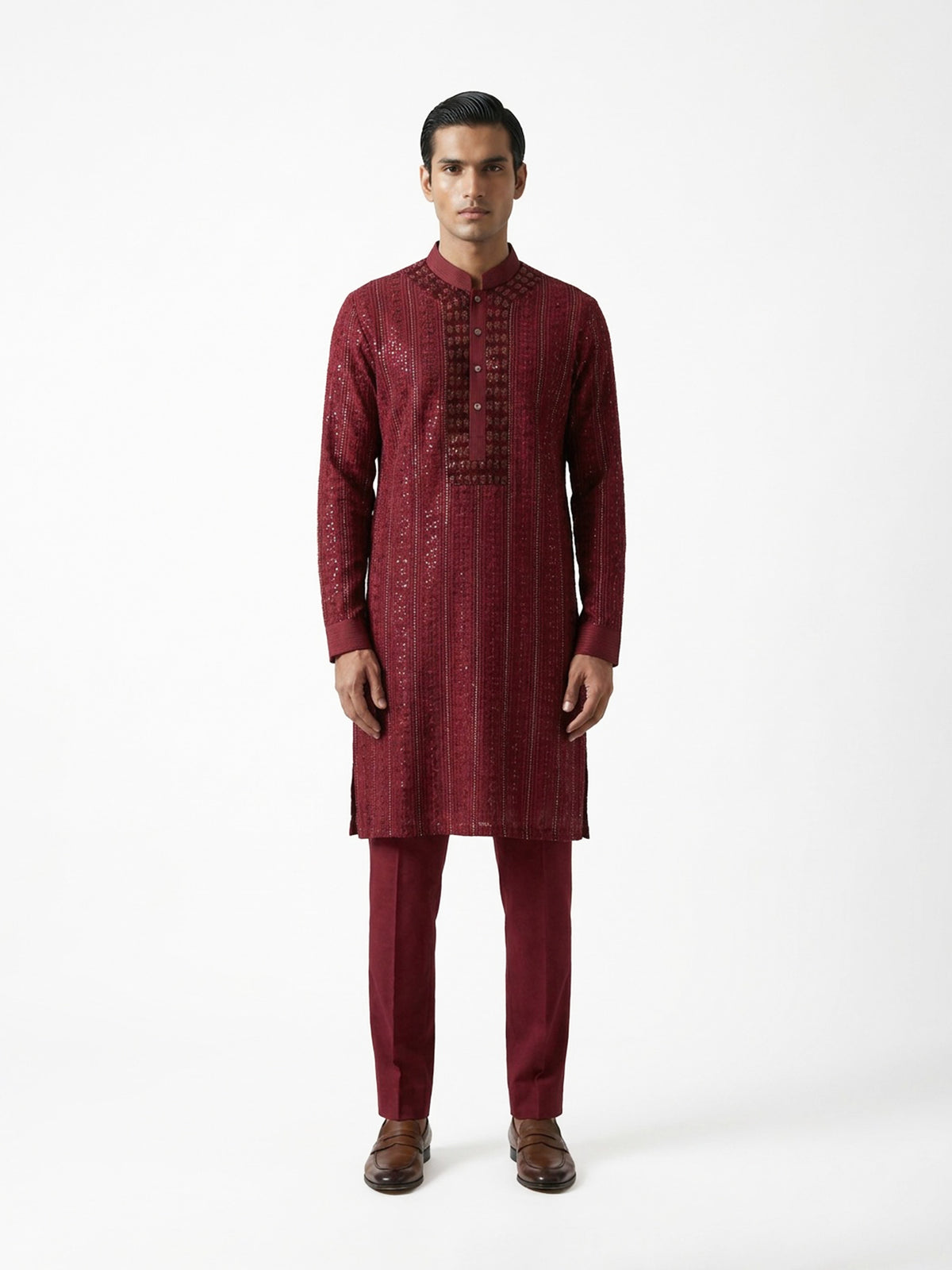 Rouge Chikankari Kurta Set