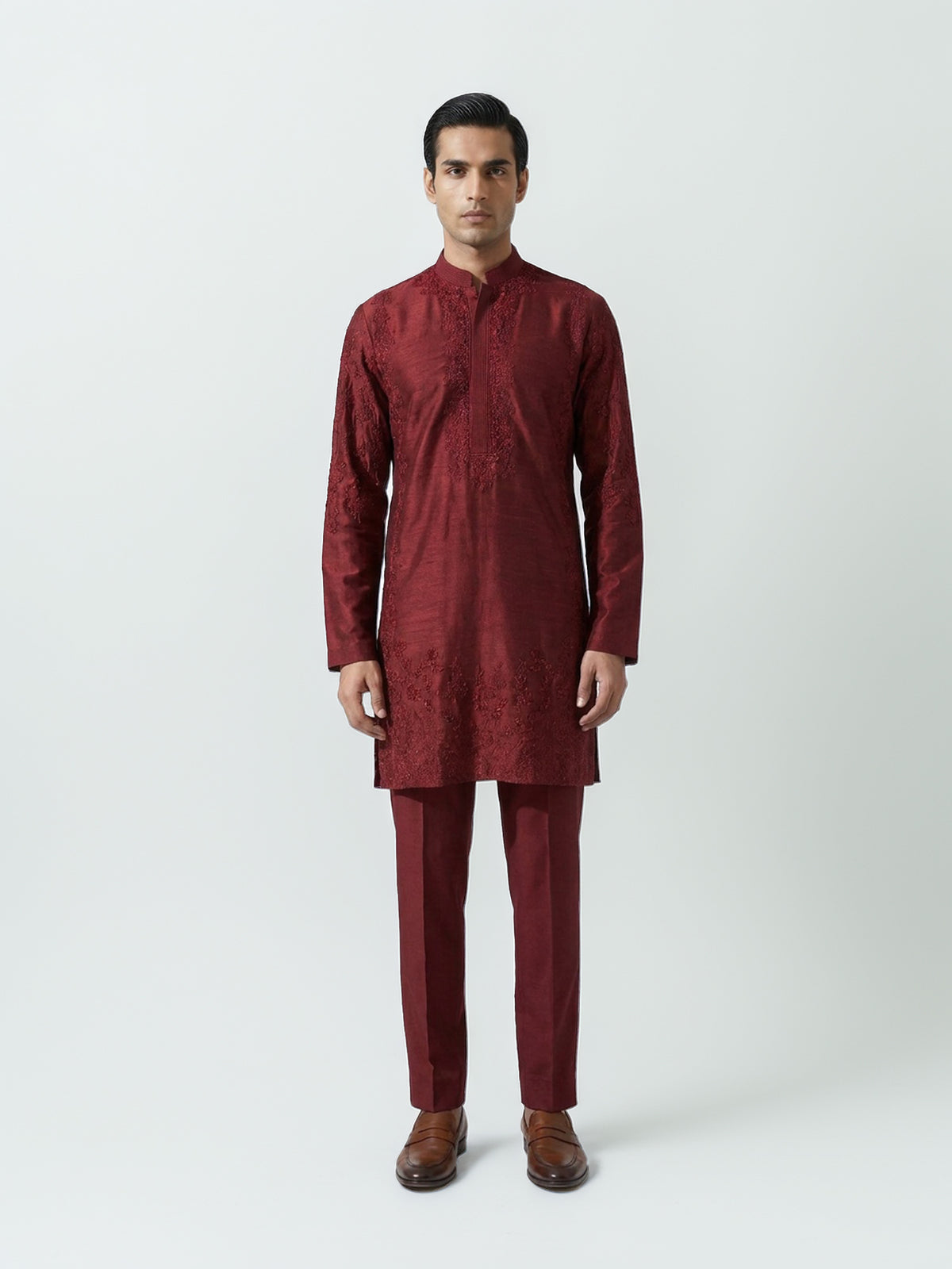 Crimson Reverie Kurta Set