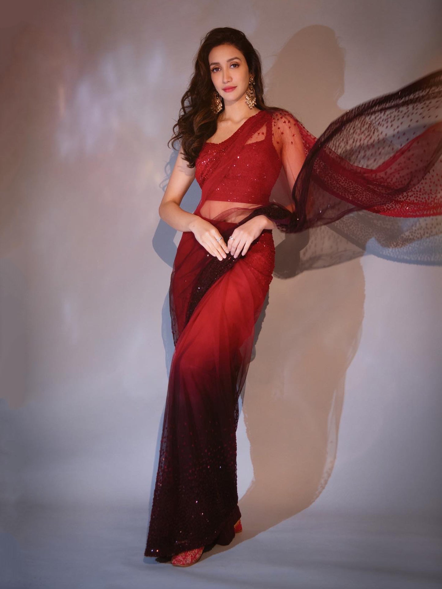 Shreya Chaudhary In Border Embroidery Saree