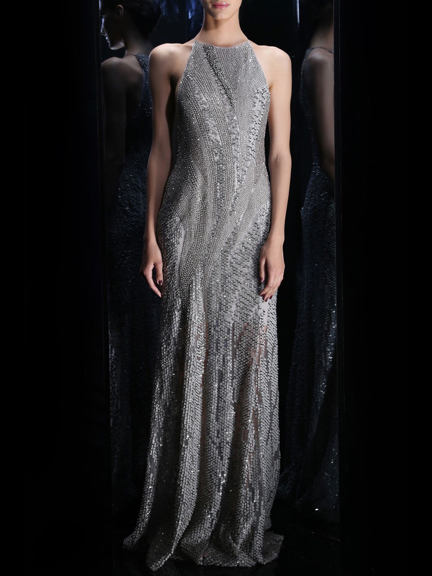 Mira Rajput In Venus Silver Embellished Gown