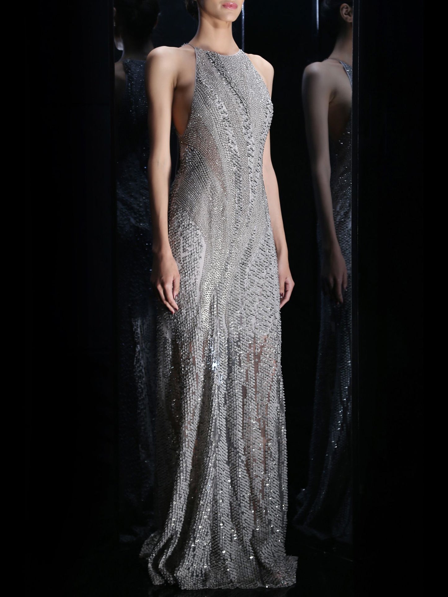 Mira Rajput In Venus Silver Embellished Gown