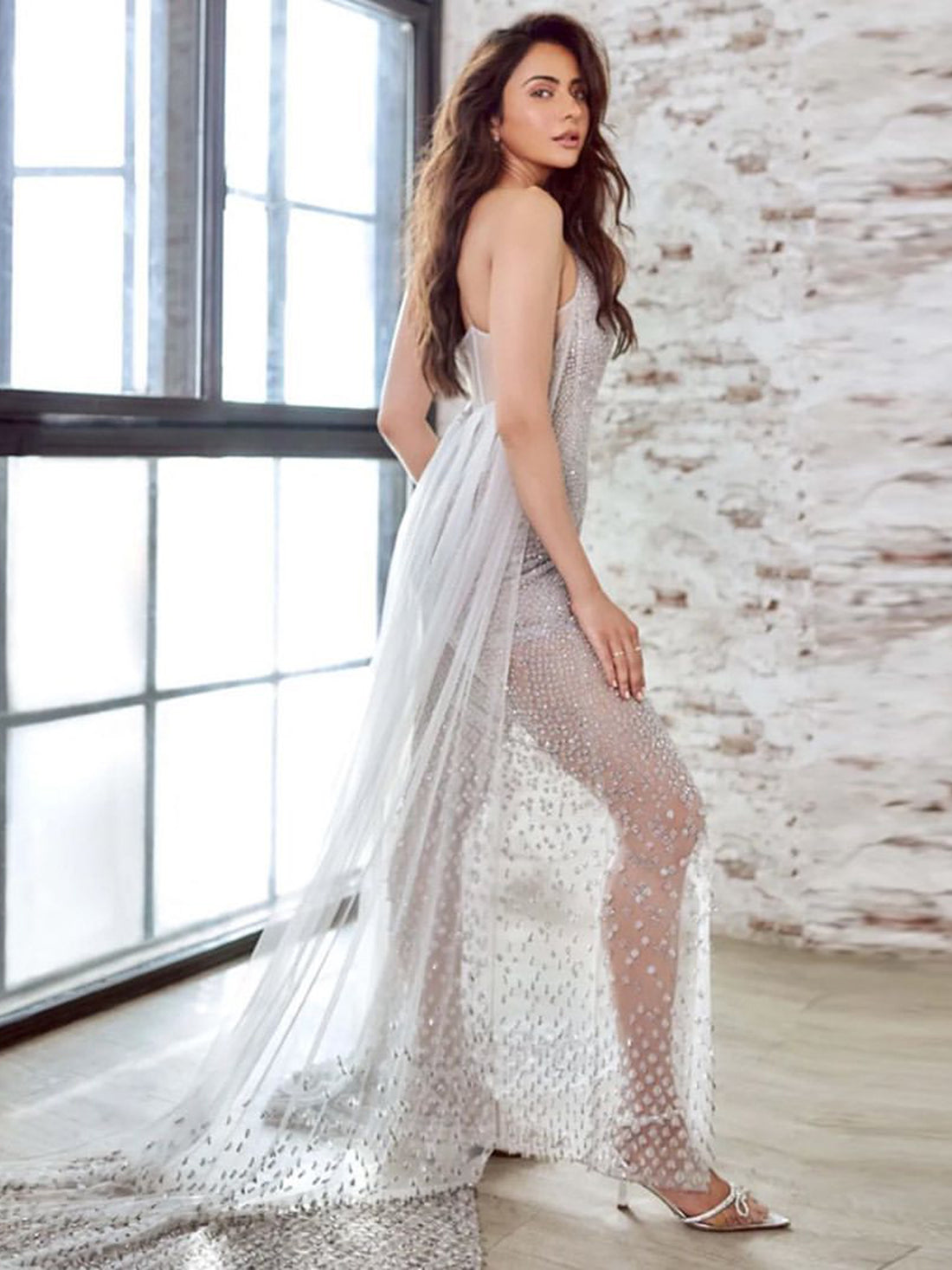 Rakul Preet Singh • In Starburst Off-shoulder Gown