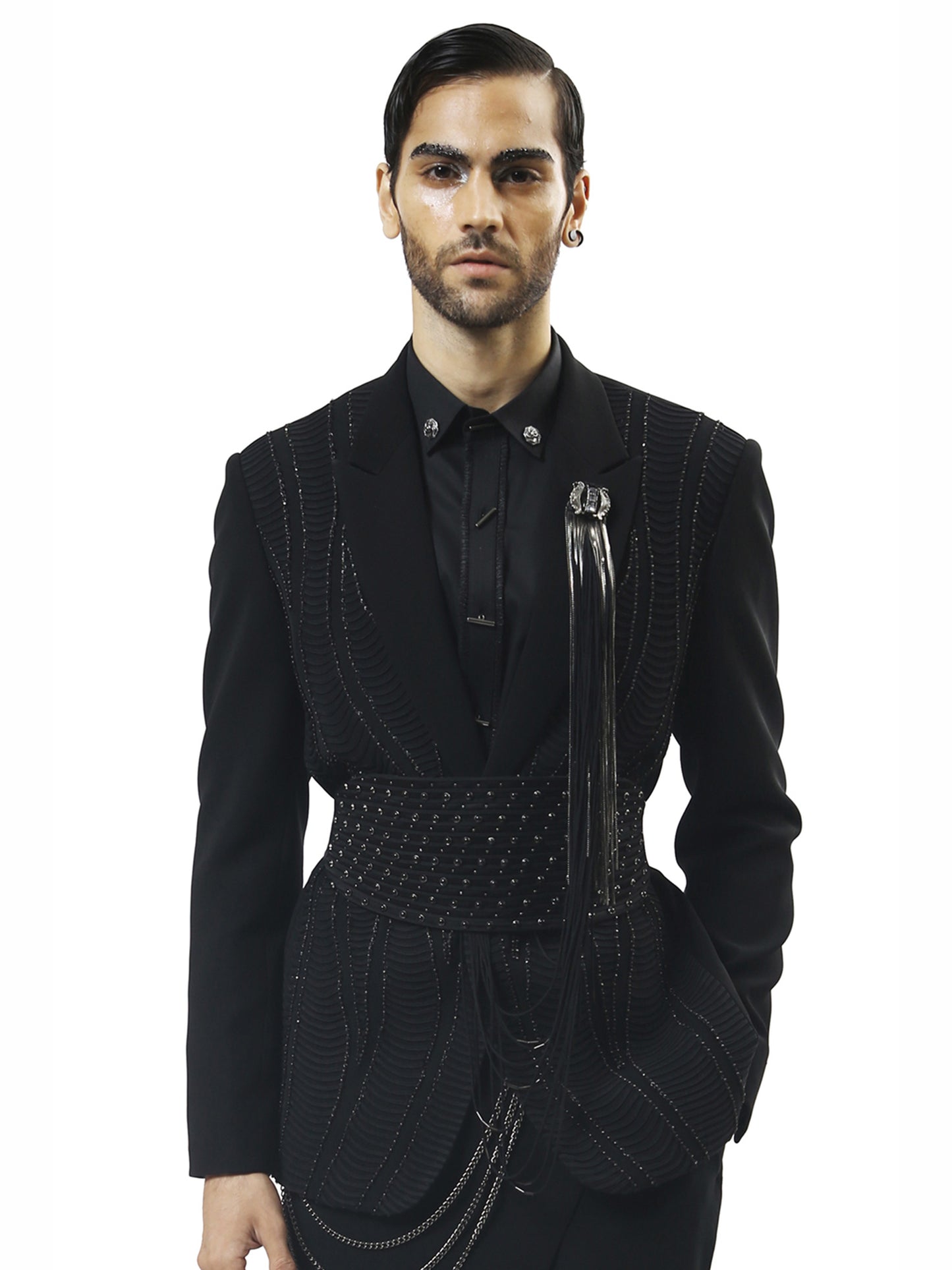 Noir Handcrafted Tuxedo With Trouser