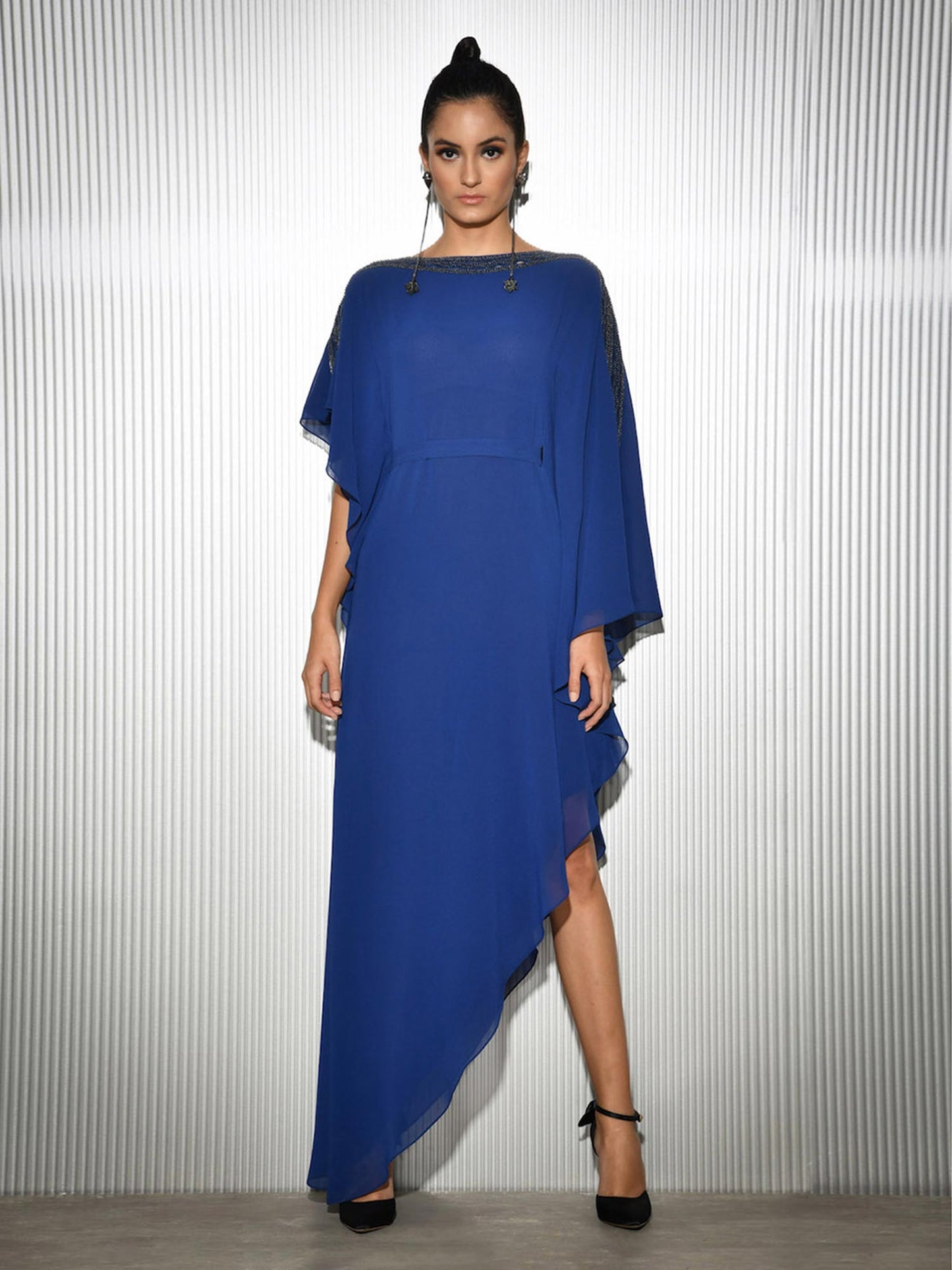 Royal Blue Assymetric Dress