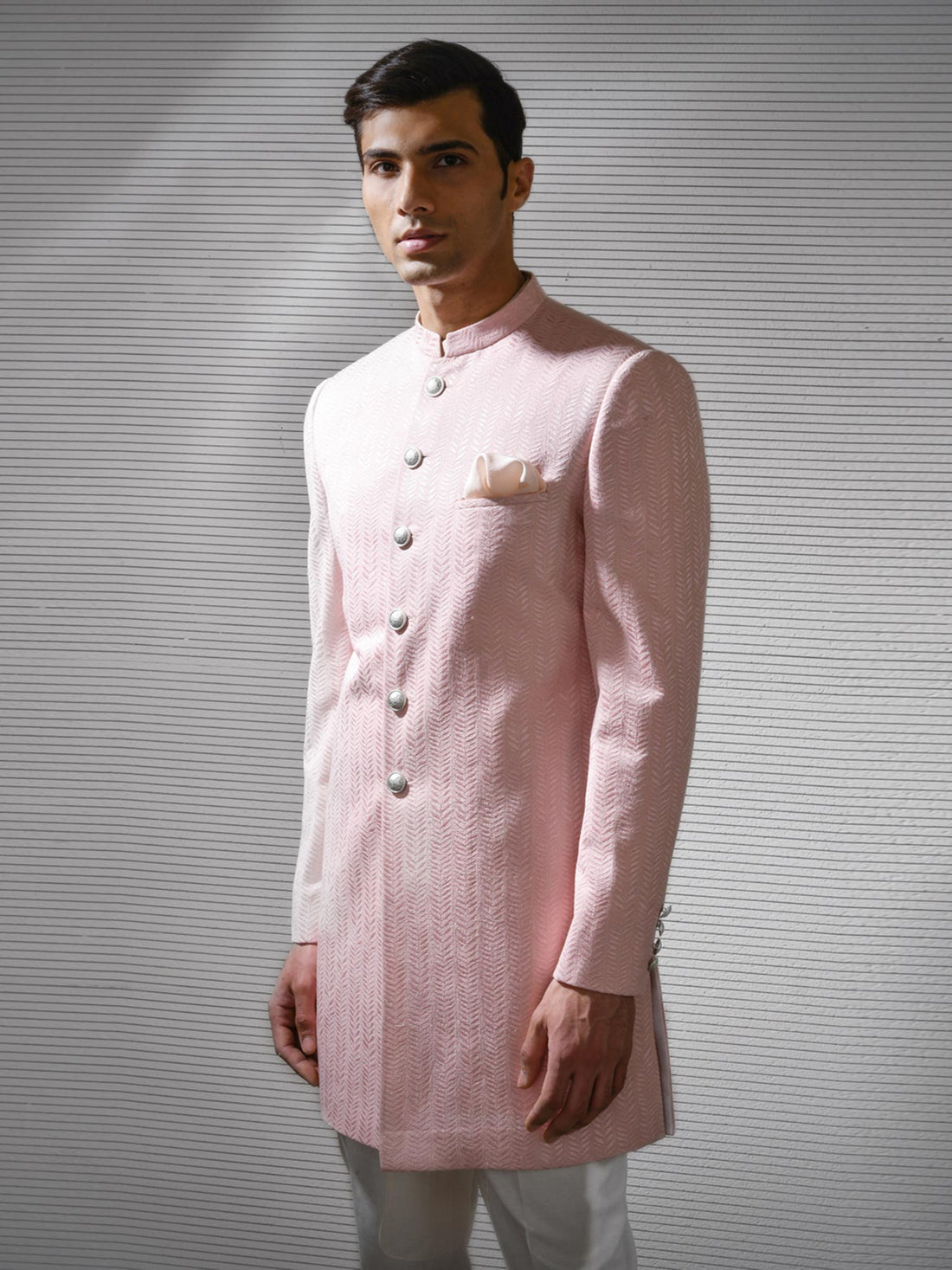 Blush Pink Aero Sherwani Set
