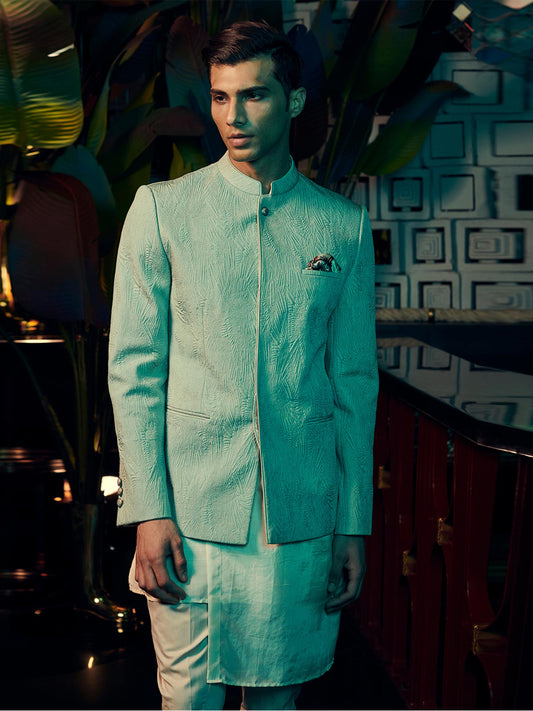 Winged Quilted Bandhgala Jacket