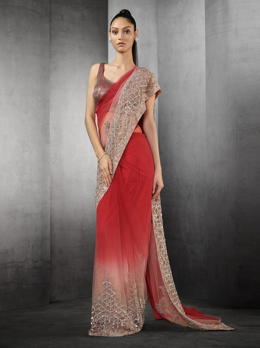 Tulle Ombre Saree