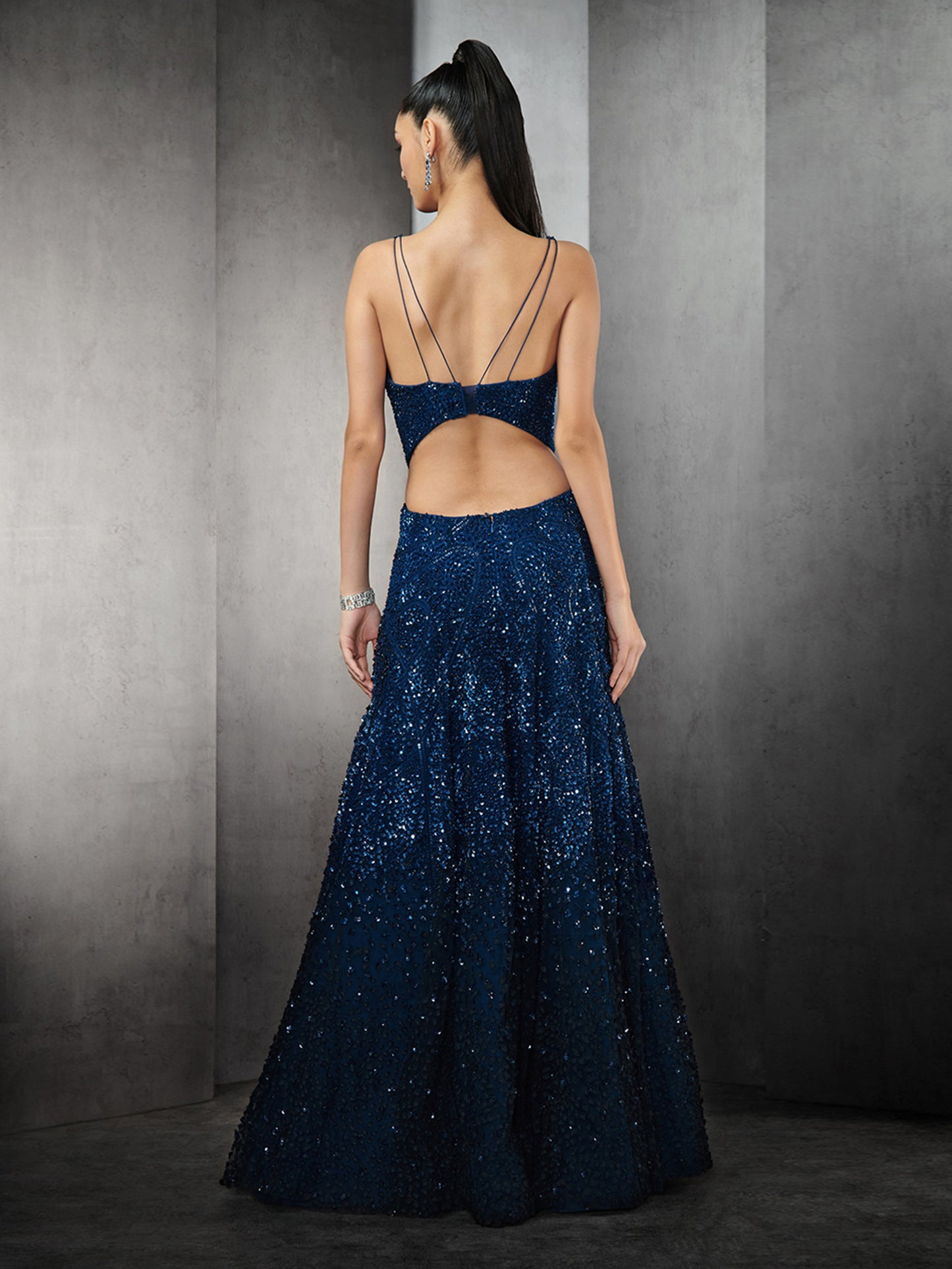 Astral Ombre Embellished Gown